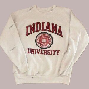 Vtg 90s Indiana University Football Crewneck Sweatshirt, Indiana Football
